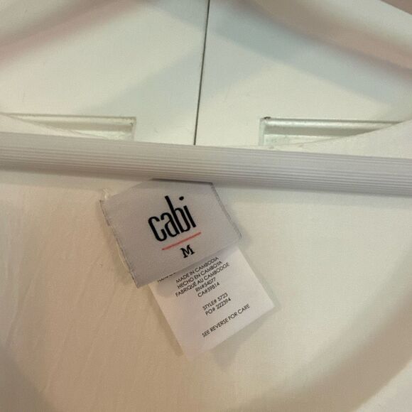 Cabi Frolic white eyelet tiered sleeveless top size M - Picture 5 of 12